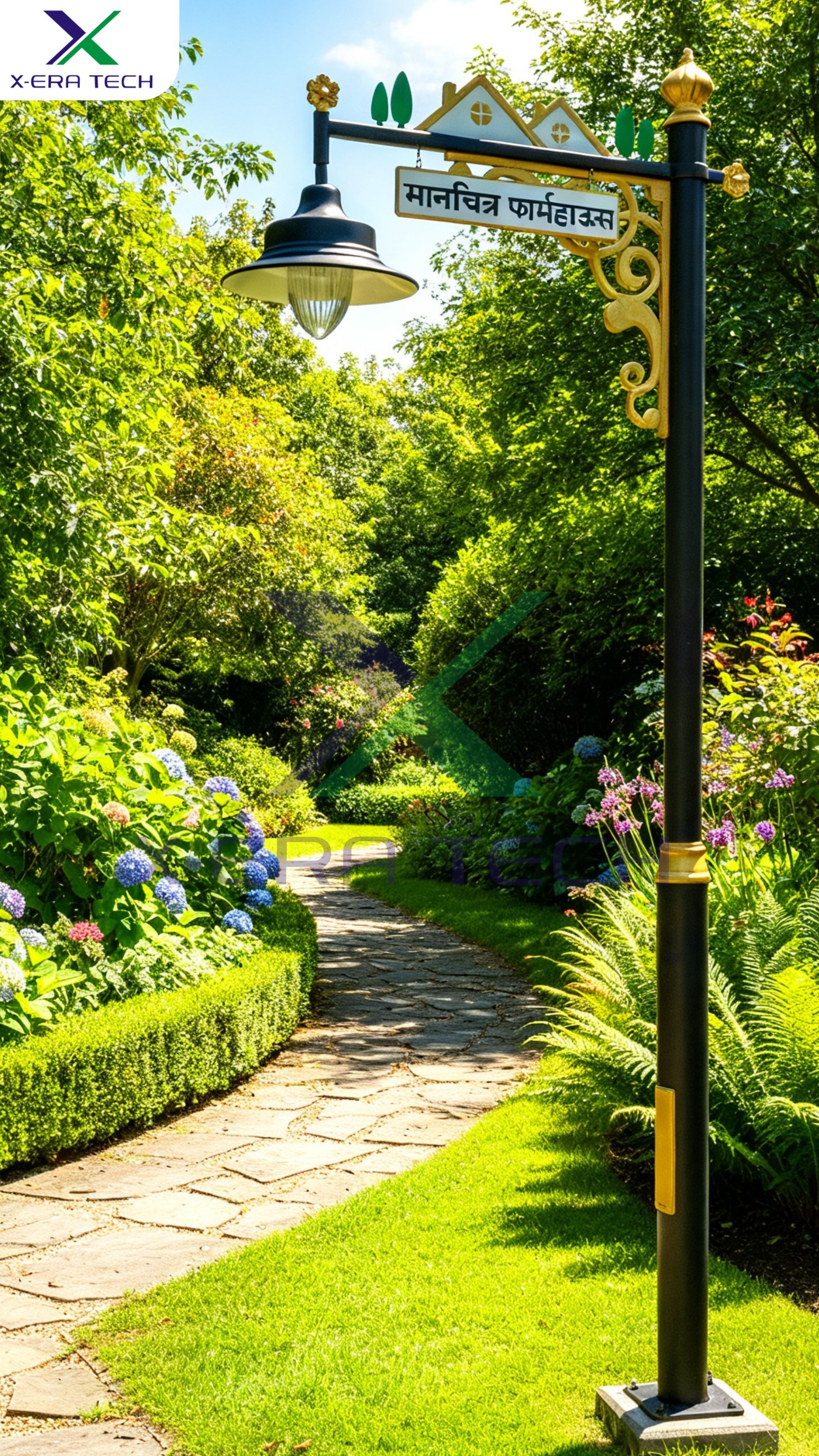 Decorative LED street light pole design 22